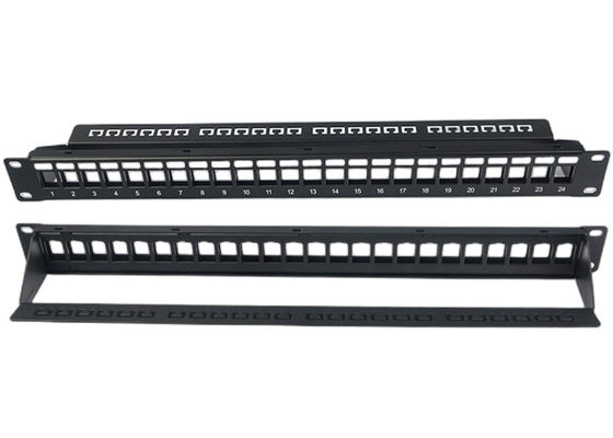 Kwaliteit  Blank Network Patch Panel Unshielded RJ45 24 Port 1U Patch Panel fabriek