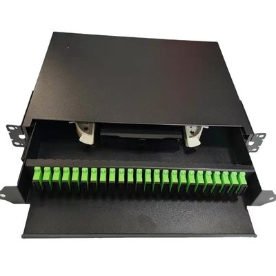 1U 19“ 24 de Duplexvezel van Havensc Simplex/LC het Optische Rek het Flard opzet van de Bijlagevezel paneel-maken leeg