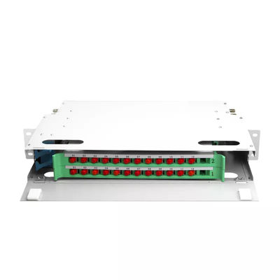 De Vezelcomité 24 van FTTH 1U Kern het Flardcomité ODF van het 19 Duimrek Eenheid