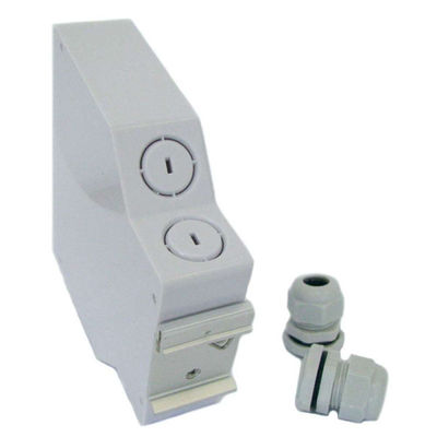 Abs zet het Plastic DIN Spoor Optische Vezel Einddoos 12 Adapters opLc/Upc Simplex