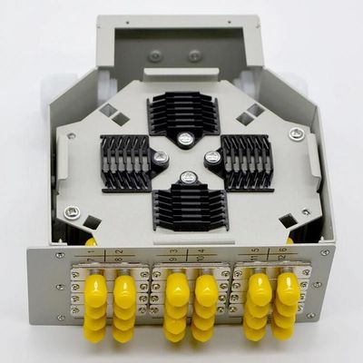 24 van de de Vezel Optisch Kabel van het kerndin Spoor het Flardcomité 12 ST de Duplexdoos van de Adapter Eindverbinding