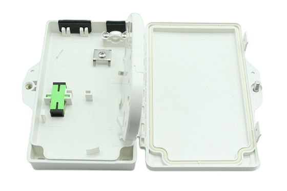 2Port Fiber Optic Terminal Box FTTH Outdoor/Indoor PC ABS Materiaal Lichtgrijs