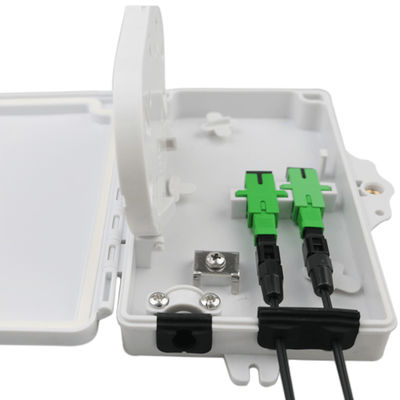 2Port Fiber Optic Terminal Box FTTH Outdoor/Indoor PC ABS Materiaal Lichtgrijs