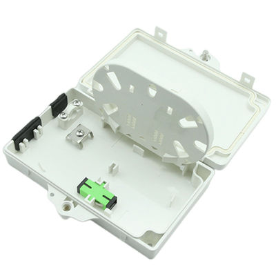 2Port Fiber Optic Terminal Box FTTH Outdoor/Indoor PC ABS Materiaal Lichtgrijs