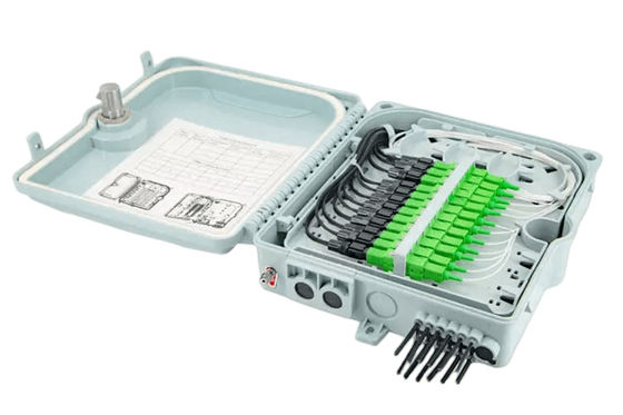 Vezel Optische Einddoos 12Port SC/LC/ST/FC ip-66 UPC/APC Lichtgrijze FTTH