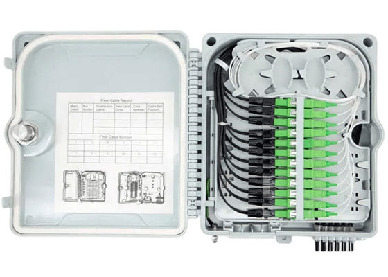 Vezel Optische Einddoos 12Port SC/LC/ST/FC ip-66 UPC/APC Lichtgrijze FTTH