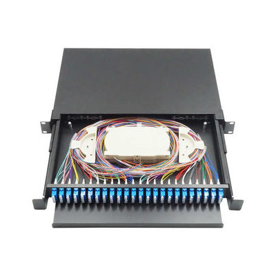 48 Core Black Lade Type Termination Box Patch Panel 430x200x46mm