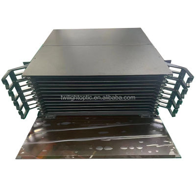 LC duplex glasvezel patchpaneel 430x200x46mm voor netwerkbekabeling