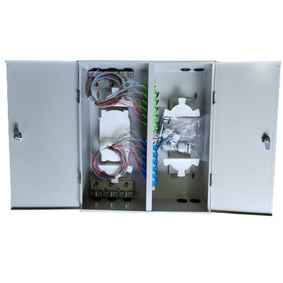 Wandmontage 72 vezels Optisch verdeelframe Metalen dubbele deuren Dubbele sloten