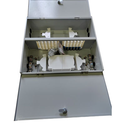 Dubbele deuren Dubbele sloten Metalen wand montage Fiber behuizing 72 Port