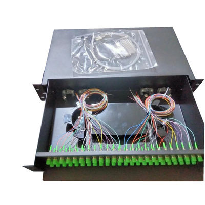 48C FC APC glijdend rekmontage optisch patch paneel met G652D/G657A1