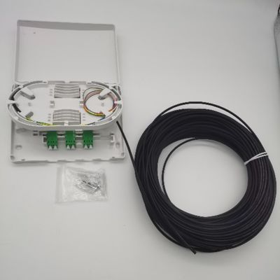 6Cores LC/APC Pre-Connectorized optische distributiebox 6Fibers Wall Outlet PTO Box